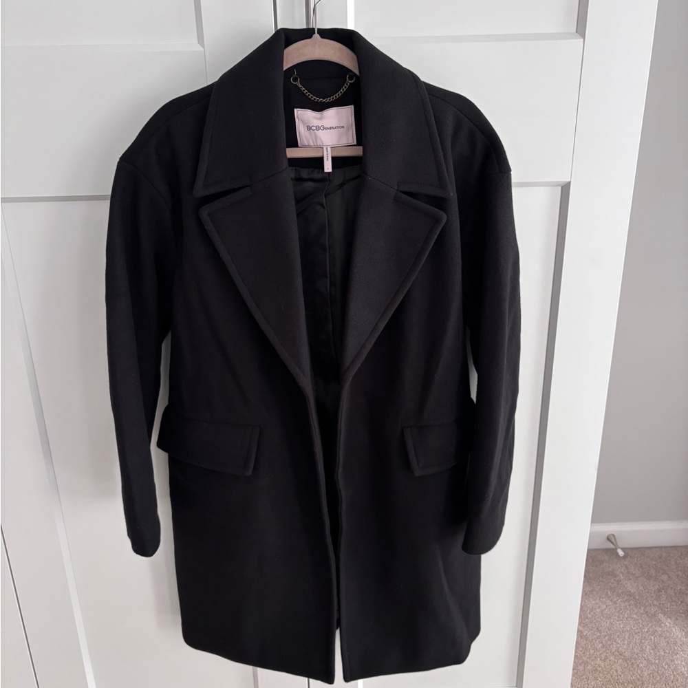 BCBGeneration Black Wool Blend Coat - image 1